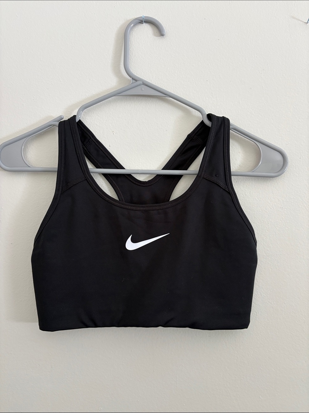 Nike Black Sports Bra with White Swoosh